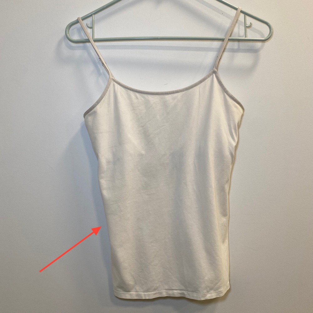 American Eagle Womens Cami M White Adjustable Strap Shelf Bra Basic Vintage Y2K